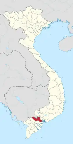 Location of Long An within Vietnam