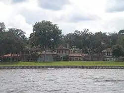 Riverfront view of the beautiful Los Cedros house.