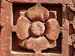 An Indian lotus motif on a Hindu temple