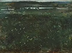 At Unter Schäftlarn on the Isar (1896), oil on canvas, 60 x 82&nbsp;cm., Lenbachhaus, in Munich