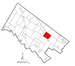 Location of Lower Gwynedd Township in Montgomery County, Pennsylvania