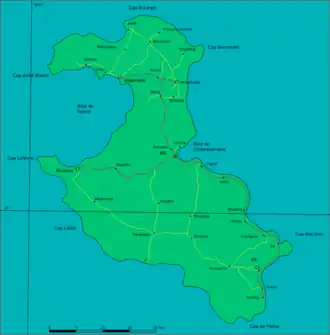 Map of Lifou island