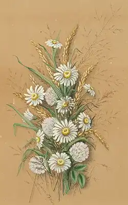 Bouquet of Wheat and Daisies
