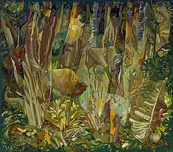 Secrets of the Wilderness, 2006, 190×215, handwoven, cotton, wool, wool blend