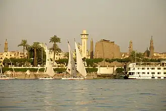 Luxor Temple as seen from the River Nile