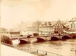 Münsterbrücke with horsecar, c. 1896
