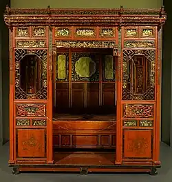 Lacquer canopy bed, Qing dynasty