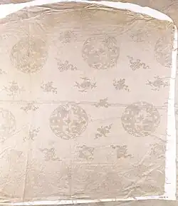 Satin damask and satin brocaded in silk and gold-wrapped silk, early 18th century