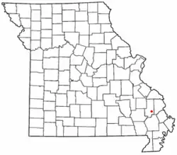 Location of Leopold, Missouri