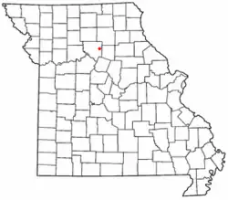 Location of Prairie Hill in Missouri