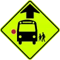S3-1 School bus stop ahead