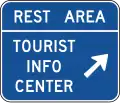 D5-8 Rest area - tourist info center (diagonal right arrow)
