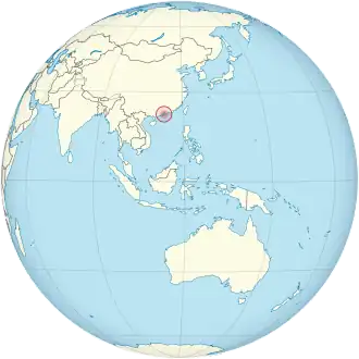 Location of Portuguese Macau