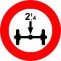 18g)&nbsp;— No vehicles weighing more than 2.4 tonnes per axle