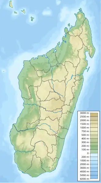 Map showing the location of Maningoza Special Reserve