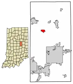 Location in Madison County, Indiana
