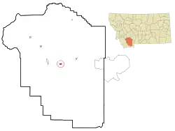 Location in Madison County and the state of Montana