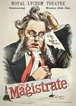 Image 12The Magistrate poster, by Clement-Smith & Co. (restored by Adam Cuerden) (from Wikipedia:Featured pictures/Culture, entertainment, and lifestyle/Theatre)