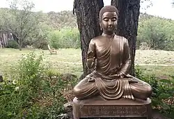 Pajāpatī Gotamī statue at Upaya Zen Center in Santa Fe, New Mexico, US