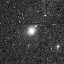 Malin 1 imaged in grayscale by the Hubble Space Telescope