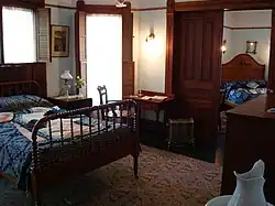 One of the house's bedrooms