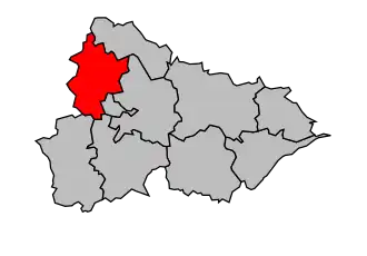 Location of the canton in the arrondissement of Lunéville