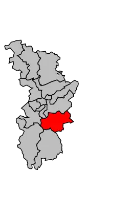 Location of the canton in the arrondissement of Nancy