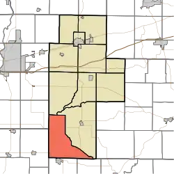 Location of Lewis Township in Clay County