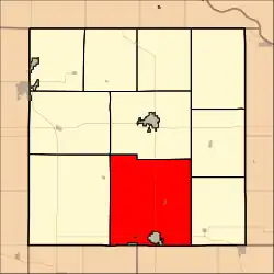 Location in Brown County