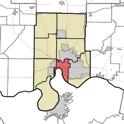 Location in Vanderburgh County