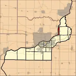Location in Rock Island County