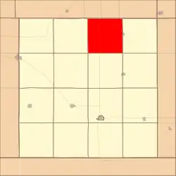 Location in Harlan County