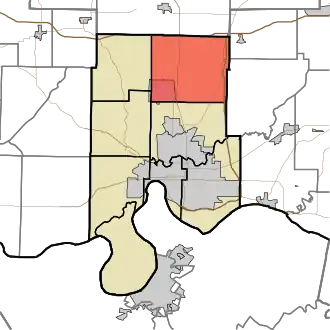 Location in Vanderburgh County