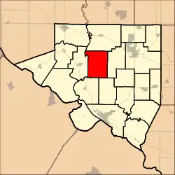 Location in Randolph County