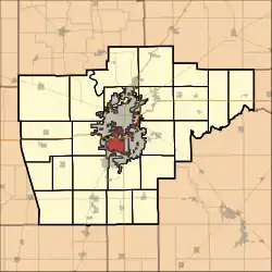 Location in Sangamon County