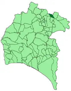 Map of Cañaveral de León, Huelva