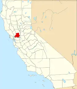 State map highlighting Solano County