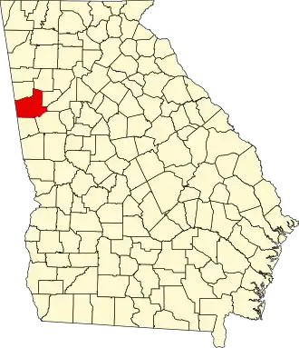 State map highlighting Carroll County