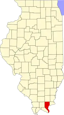 State map highlighting Pope County
