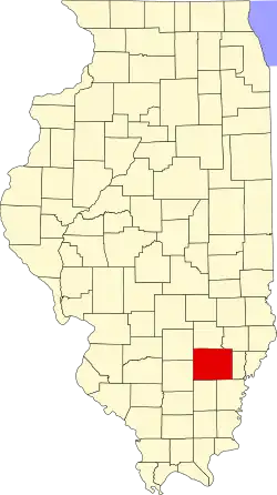 State map highlighting Wayne County