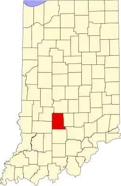 State map highlighting Monroe County