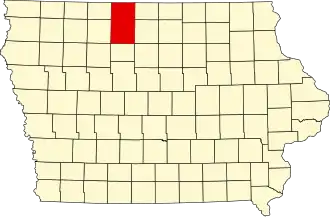 Kossuth County map