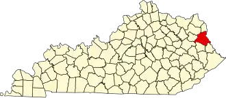 State map highlighting Lawrence County