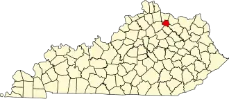 State map highlighting Robertson County