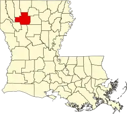 State map highlighting Bienville Parish