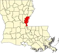Location within the U.S. state of Louisiana