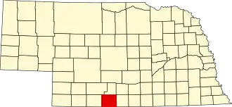 State map highlighting Furnas County