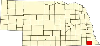 State map highlighting Pawnee County