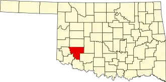 State map highlighting Kiowa County