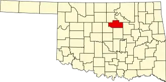 Map of Oklahoma highlighting Payne County